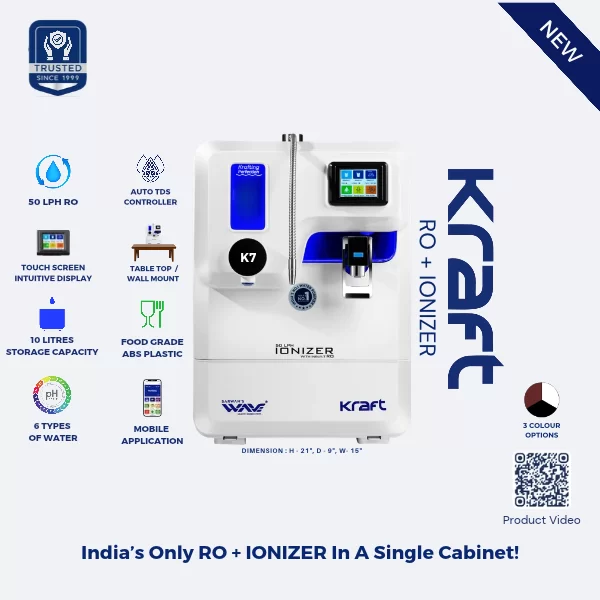 Kraft RO + Ionizer – India's only RO + Ionizer in a single cabinet